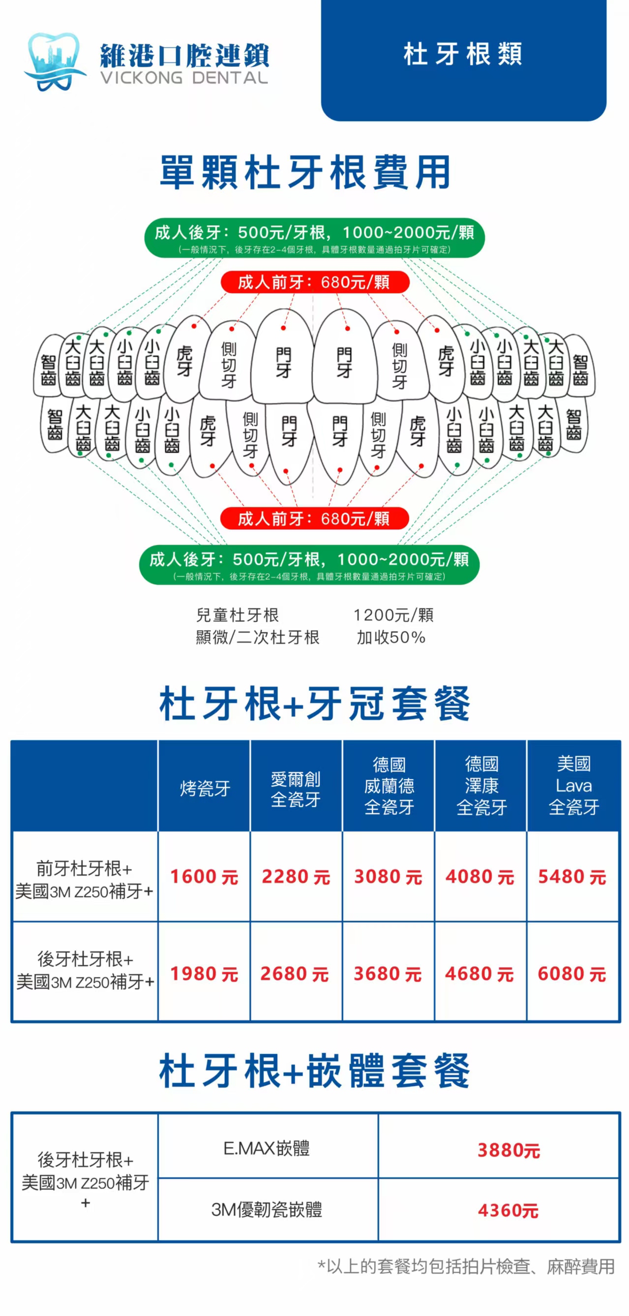 杜牙根套餐價